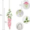 Pink Hanging Flowers Artificial Plants 3Pcs Fake Wisteria Vine Garland Decorations(Pink)